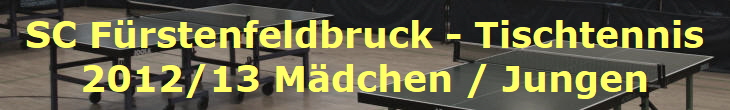 SC Frstenfeldbruck - Tischtennis
2012/13 Mdchen / Jungen