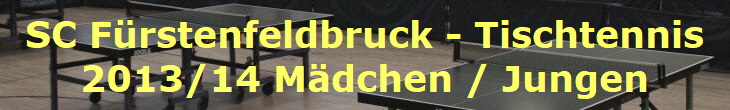 SC Frstenfeldbruck - Tischtennis
2013/14 Mdchen / Jungen